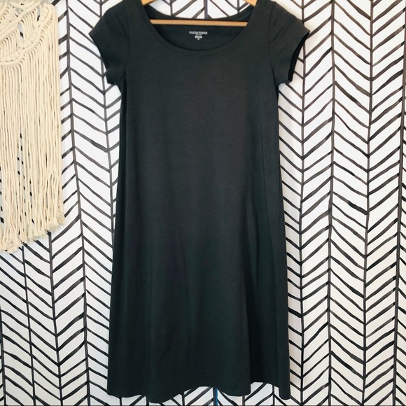 EILEEN FISHER | Gray Casual T-shirt Dress - Picture 2 of 9
